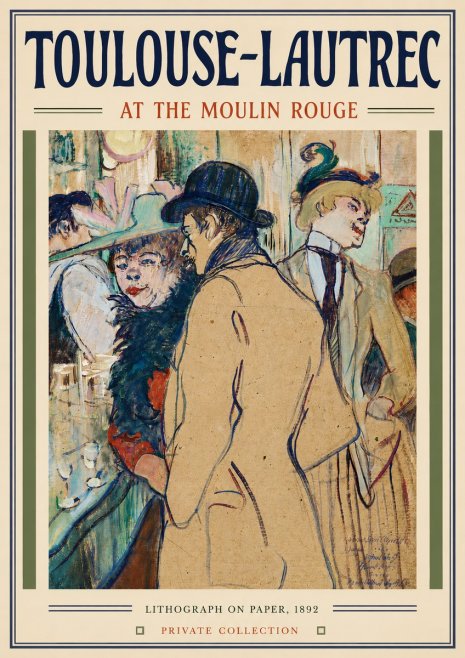 Toulouse-Lautrec At the Moulin Rouge No6 - Affiche