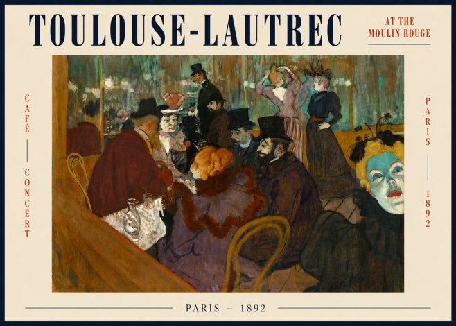 Toulouse-Lautrec At the Moulin Rouge IV No5 - Affiche