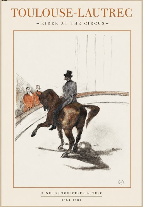 Toulouse-Lautrec Rider at the Circus No1 - Affiche