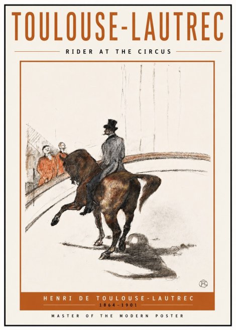 Toulouse-Lautrec Rider at the Circus No5 - Affiche