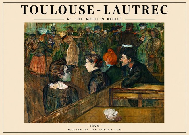 Toulouse-Lautrec At the Moulin Rouge No6 - Affiche