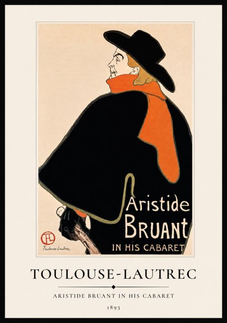 Toulouse-Lautrec Aristide Bruant in His Cabaret No1 - Affiche