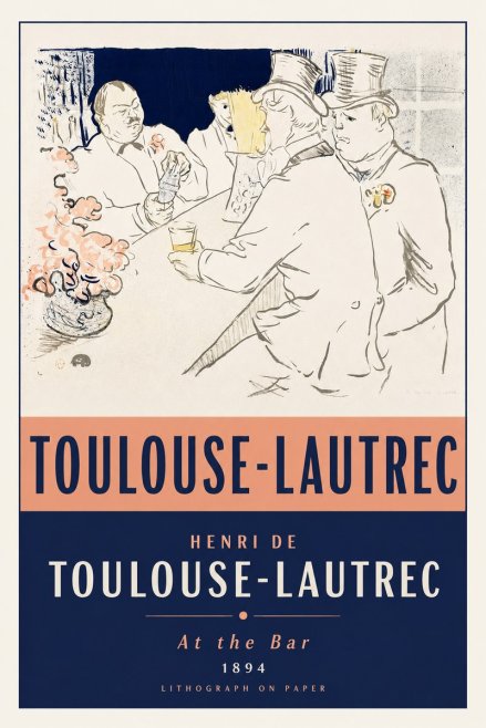Toulouse-Lautrec At the Bar No2 - Affiche