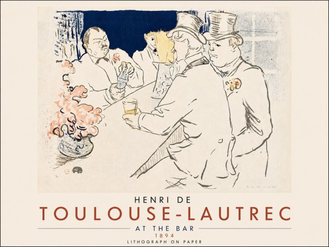 Toulouse-Lautrec At the Bar No6 - Affiche