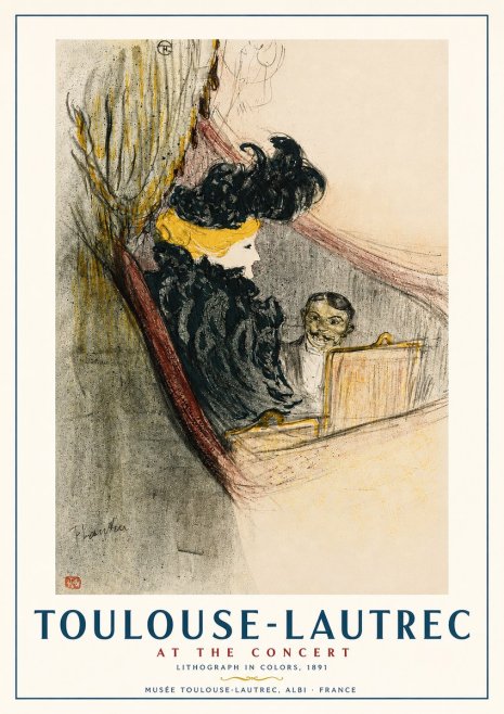 Toulouse-Lautrec At the Concert No2 - Affiche