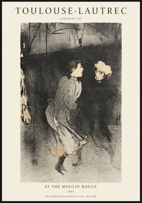 Toulouse-Lautrec At the Moulin Rouge No1 - Affiche