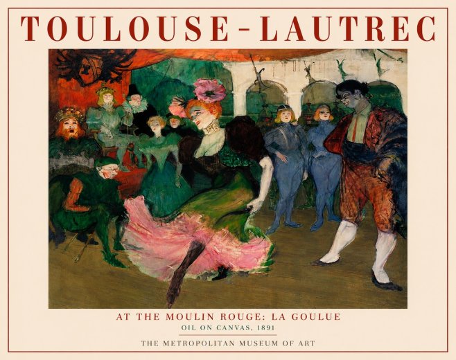 Toulouse-Lautrec At the Moulin Rouge: La Goulue No3 - Affiche
