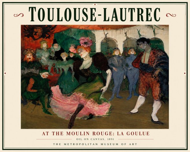 Toulouse-Lautrec At the Moulin Rouge: La Goulue No5 - Affiche