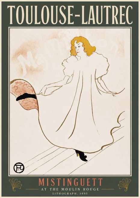 Toulouse-Lautrec Mistinguett at the Moulin Rouge No4 - Affiche
