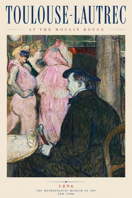 Toulouse-Lautrec At the Moulin Rouge No5 - Affiche