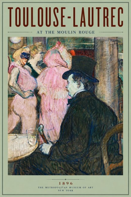 Toulouse-Lautrec At the Moulin Rouge No6 - Affiche