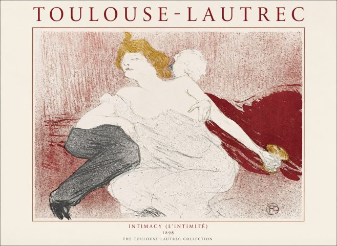 Toulouse-Lautrec Intimacy (L'intimité) No1 - Affiche