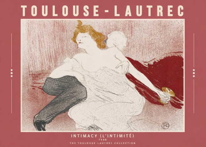 Toulouse-Lautrec Intimacy (L'intimité) No3 - Affiche