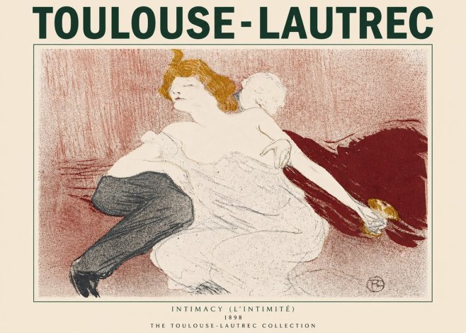Toulouse-Lautrec Intimacy (L'intimité) No4 - Affiche