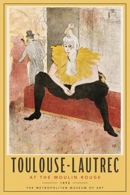 Toulouse-Lautrec At the Moulin Rouge No4 - Affiche
