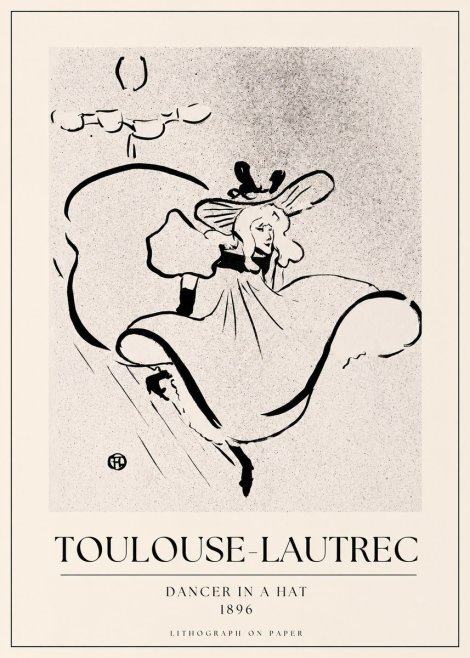 Toulouse-Lautrec Dancer in a Hat No1 - Affiche