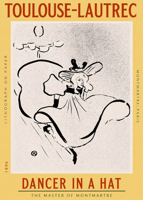 Toulouse-Lautrec Dancer in a Hat No2 - Affiche