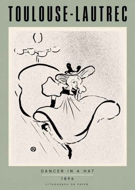 Toulouse-Lautrec Dancer in a Hat No3 - Affiche