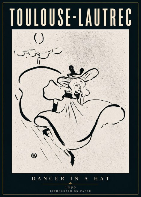 Toulouse-Lautrec Dancer in a Hat No5 - Affiche