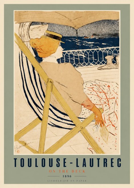 Toulouse-Lautrec On the Deck No3 - Affiche