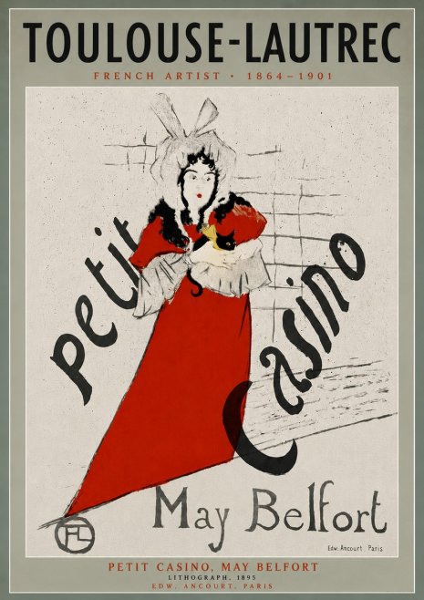 Toulouse-Lautrec Petit Casino, May Belfort No5 - Affiche