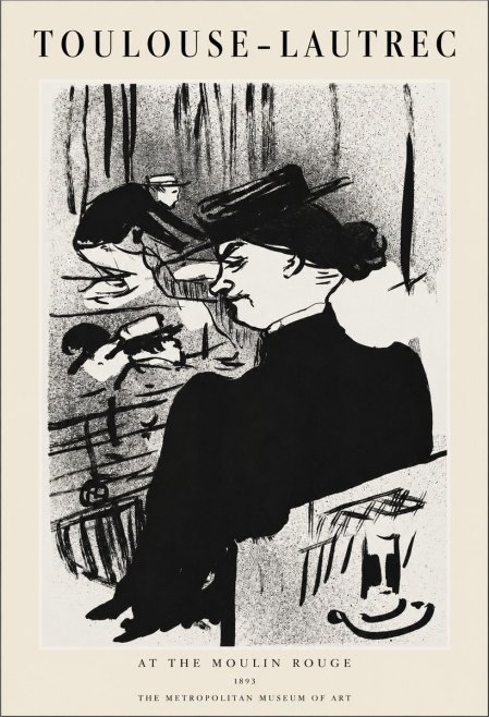 Toulouse-Lautrec At the Moulin Rouge XII No1 - Affiche