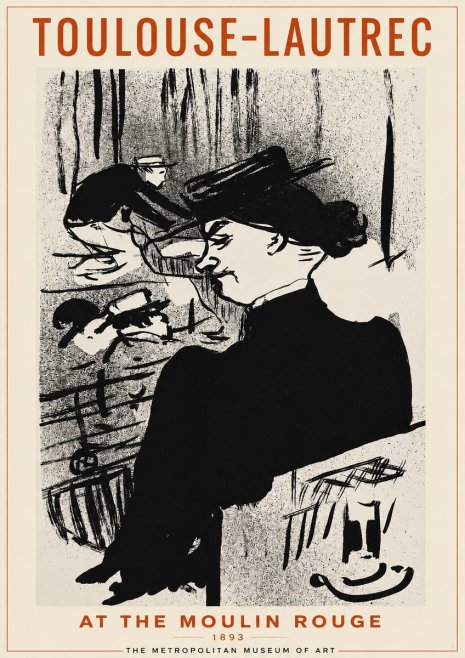 Toulouse-Lautrec At the Moulin Rouge No2 - Affiche