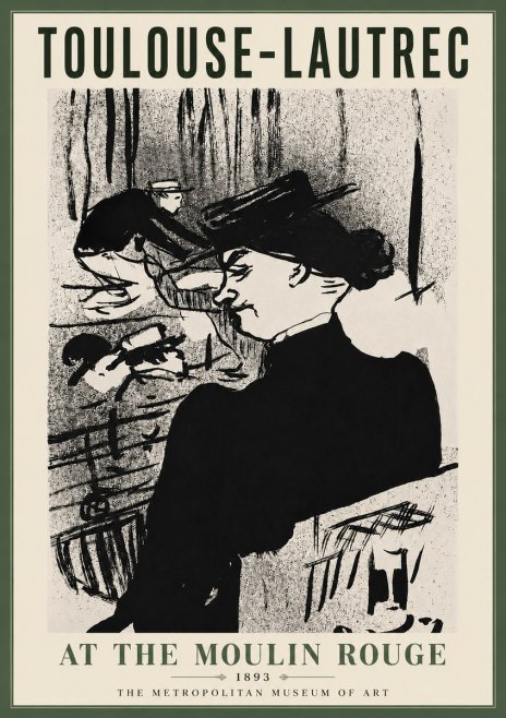 Toulouse-Lautrec At the Moulin Rouge No5 - Affiche