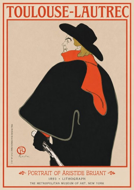 Toulouse-Lautrec Portrait of Aristide Bruant No2 - Affiche