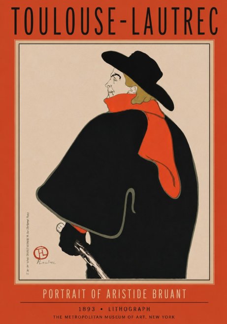 Toulouse-Lautrec Portrait of Aristide Bruant No5 - Affiche