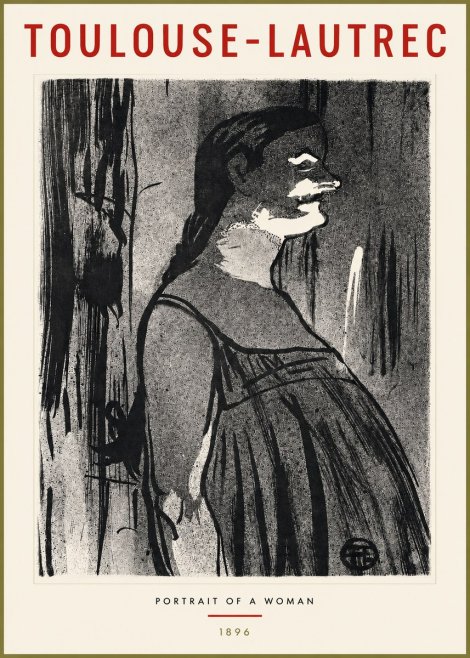 Toulouse-Lautrec Portrait of a Woman III No2 - Affiche