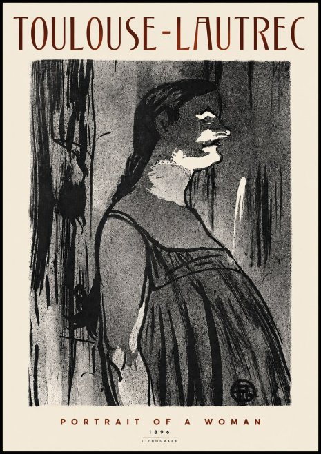Toulouse-Lautrec Portrait of a Woman No4 - Affiche