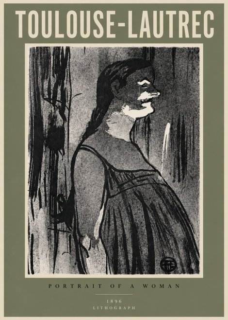 Toulouse-Lautrec Portrait of a Woman No5 - Affiche