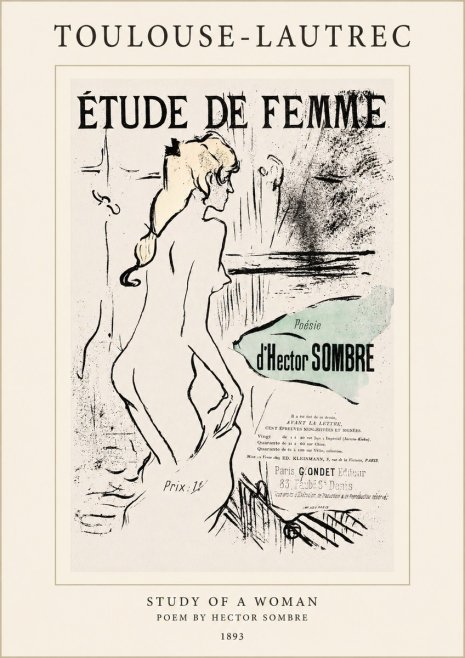 Toulouse-Lautrec Étude De Femme No1 - Affiche