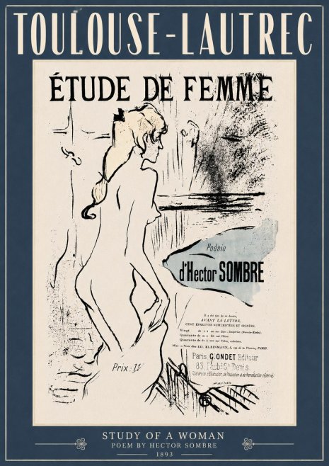 Toulouse-Lautrec Étude De Femme No4 - Affiche