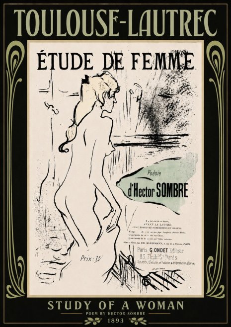 Toulouse-Lautrec Étude De Femme No6 - Affiche