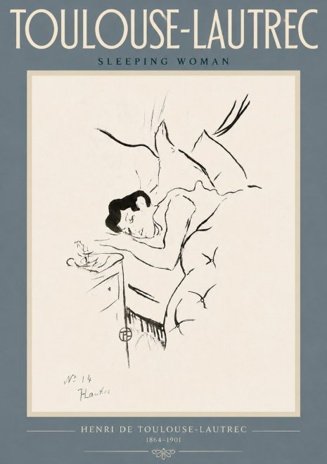 Toulouse-Lautrec Sleeping Woman No4 - Affiche