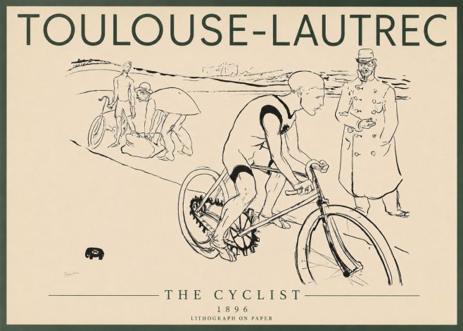 Toulouse-Lautrec The Cyclist No3 - Affiche