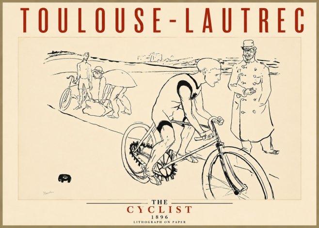 Toulouse-Lautrec The Cyclist No5 - Affiche