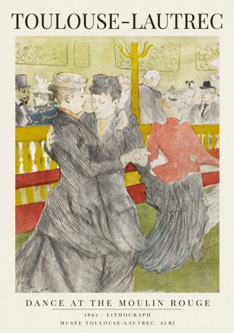 Toulouse-Lautrec Dance at the Moulin Rouge No1 - Affiche
