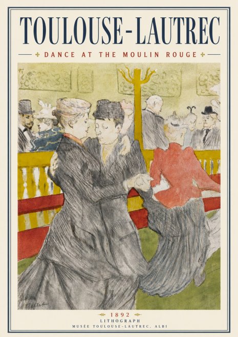 Toulouse-Lautrec Dance at the Moulin Rouge No6 - Affiche
