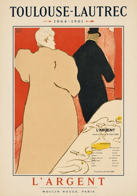 Toulouse-Lautrec L'argent No1 - Affiche