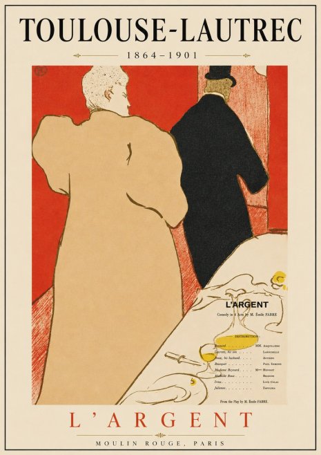 Toulouse-Lautrec L'argent No3 - Affiche