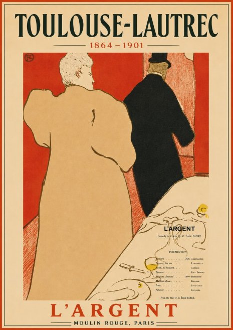 Toulouse-Lautrec L'argent No4 - Affiche