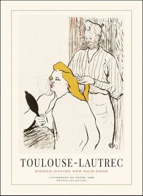 Toulouse-Lautrec Woman Having Her Hair Done No1 - Affiche