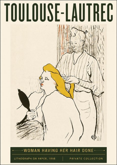 Toulouse-Lautrec Woman Having Her Hair Done No3 - Affiche