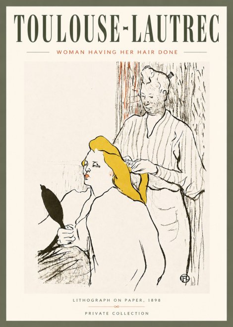 Toulouse-Lautrec Woman Having Her Hair Done No5 - Affiche