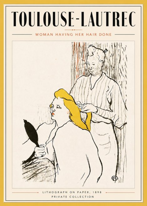 Toulouse-Lautrec Woman Having Her Hair Done No6 - Affiche