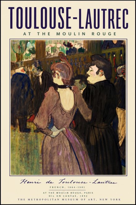 Toulouse-Lautrec At the Moulin Rouge XIV No4 - Affiche