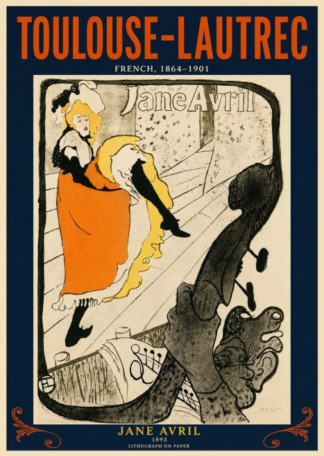 Toulouse-Lautrec Jane Avril No4 - Affiche